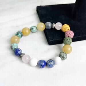 Aromatherapy Lava Stone Handmade Beaded Bracelet